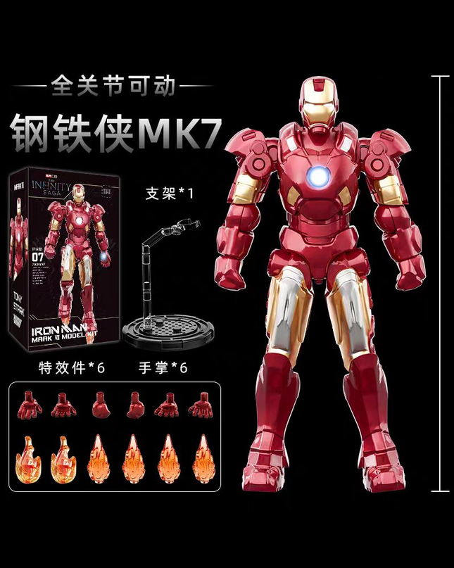 Marvel Zhongdong Toys Iron Man Figure MK7