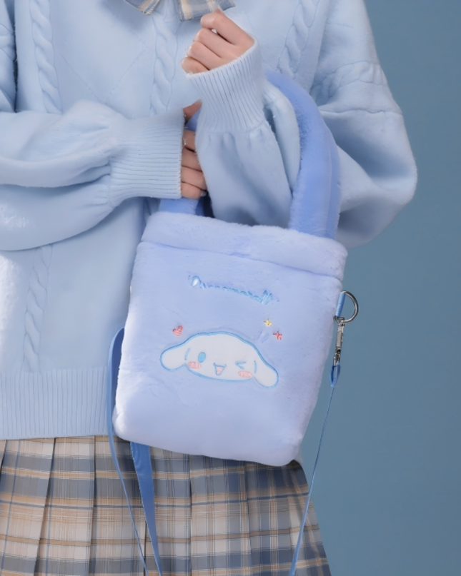 三丽欧家族系列毛绒平口手拎小挎包