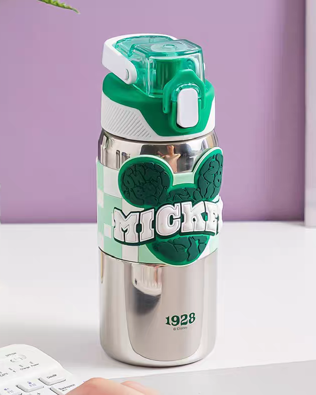 Disney Direct Drinking Vacuum Sports Water Bottle (3D Leather Case)