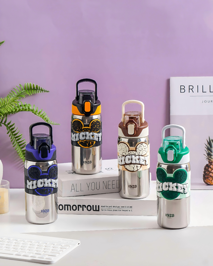 Disney Direct Drinking Vacuum Sports Water Bottle (3D Leather Case)